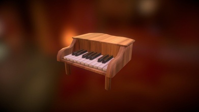 Jeu prêt jouet piano poly 3d modèle funfant 7ee6462 3d print model - Mito3D