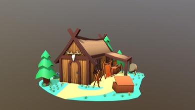 gameartvillages norse hunter's hut - download free 3d model vital wachter 3d7f330 3d print model - Mito3D