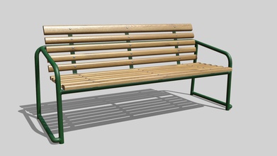 garden metal bench - download free 3d model vojtaklemperer a6da0df sturdy outside made pipes clean textures recently restored d has one 2k pbr texture blender substance painter practise modeling texturing welds 3d print model - Mito3D