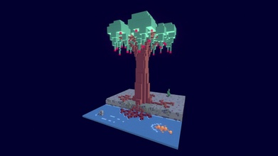 jardim árvore baixar livre 3d modelo voxel galinha 4c4d02c 3d print model - Mito3D