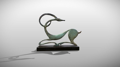 gazelle - Skulptur 3d-Modell prefixa 56669e1 &bdquo gazelle&ldquo unknow Materialien bronze Gazellen 3d print model - Mito3D