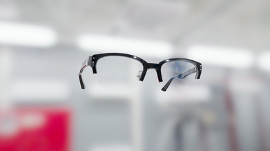 generic half-rim square glasses black - 3d model virtry af32ce4 3d print model - Mito3D