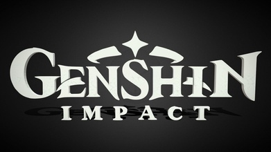 genshin impact logo - download free 3d model anshi wara anshinowara ced3aa8 3d print model - Mito3D