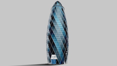 Gurke Gebäude 01 - buy-royalty-free 3d model giimann 22a7a7d detailliertes Modell Gurken building london 3d print model - Mito3D