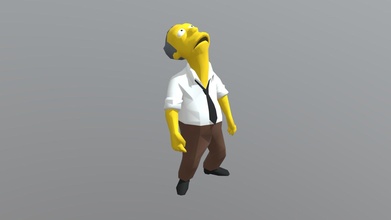 gil defeated animated simpsons - download free 3d model vicente betoret ferrero deathcow 9bb1701 3d print model - Mito3D