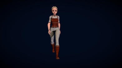 girl character walk - download free 3d model vaess 8006172 3d print model - Mito3D
