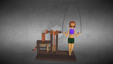 girl skipping rope wooden toy - download free 3d model trinityscsp 48c954f 3d print model - Mito3D