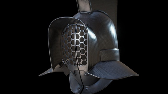 gladiator helmet - murmillo ii buy royalty free 3d model omassyx stl armor armour games warrior empire roman coloseum 3d print model - Mito3D