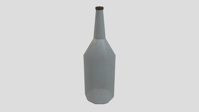 glass bottle poly - download free 3d model lewisbaker bc9427f 3d print model - Mito3D
