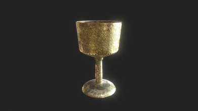 goblet - buy royalty free 3d model thiago ferraro thiagoferraro 2e9b525 object classic detailed dirty chalice carved golden pbr gold 3d print model - Mito3D