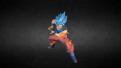 Goku ss blu 3d modello mindsinmotion 065af3d 3d print model - Mito3D