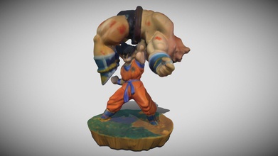 goku vs nappa - buy royalty free 3d model protocept tonydean ff58082 3d-scan dbz anime figurine fighting scanned einscan processed zbrush printable file included 3d print model - Mito3D