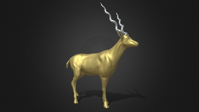 gold antelope - buy royalty free 3d model jambul agungnurani 89ca720 3d print model - Mito3D