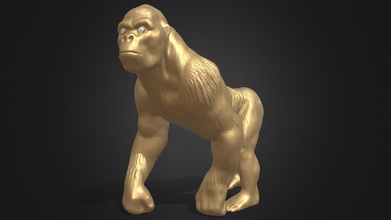 gold gorilla - buy royalty free 3d model jambul agungnurani 60d24e5 3d print model - Mito3D