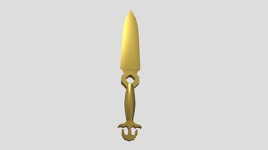 golden dagger - buy royalty-free modello 3d runnair 0448d5e lowpoly 3d print model - Mito3D