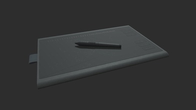 graphics tablet pen - download free 3d model jmgamedev 75e99fa quick created based off my huion modelled blender normals baked additional normal information photoshop quixel suite ndo textures made substance label 3d print model - Mito3D