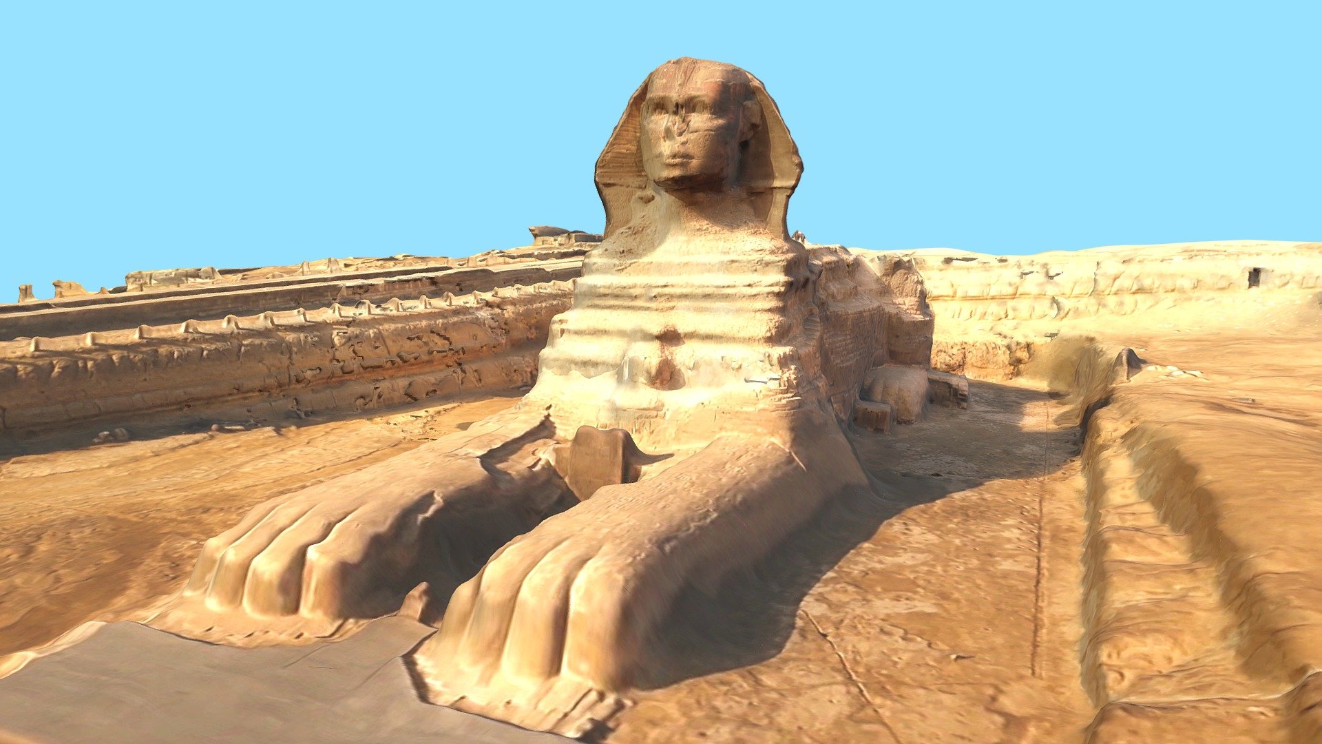 harika sfenks Giza Kahire Mısır satın almak telif Bedava 3d model libantiel Antik anıt dönüm noktası miras kireçtaşı site maket firavun arkeolojik al Yazdır heykel 3D print model - Mito3D