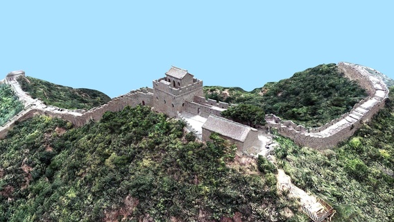 great wall china - buy royalty free 3d model libanciel historical heritage fortifications old corridor photogrammetry 3d print model - Mito3D