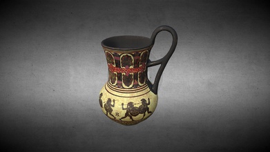 greek vase replica - 3d model lief3d 75afc1e created using photogrammetry techniques material cleaned up game engine ready 3d print model - Mito3D