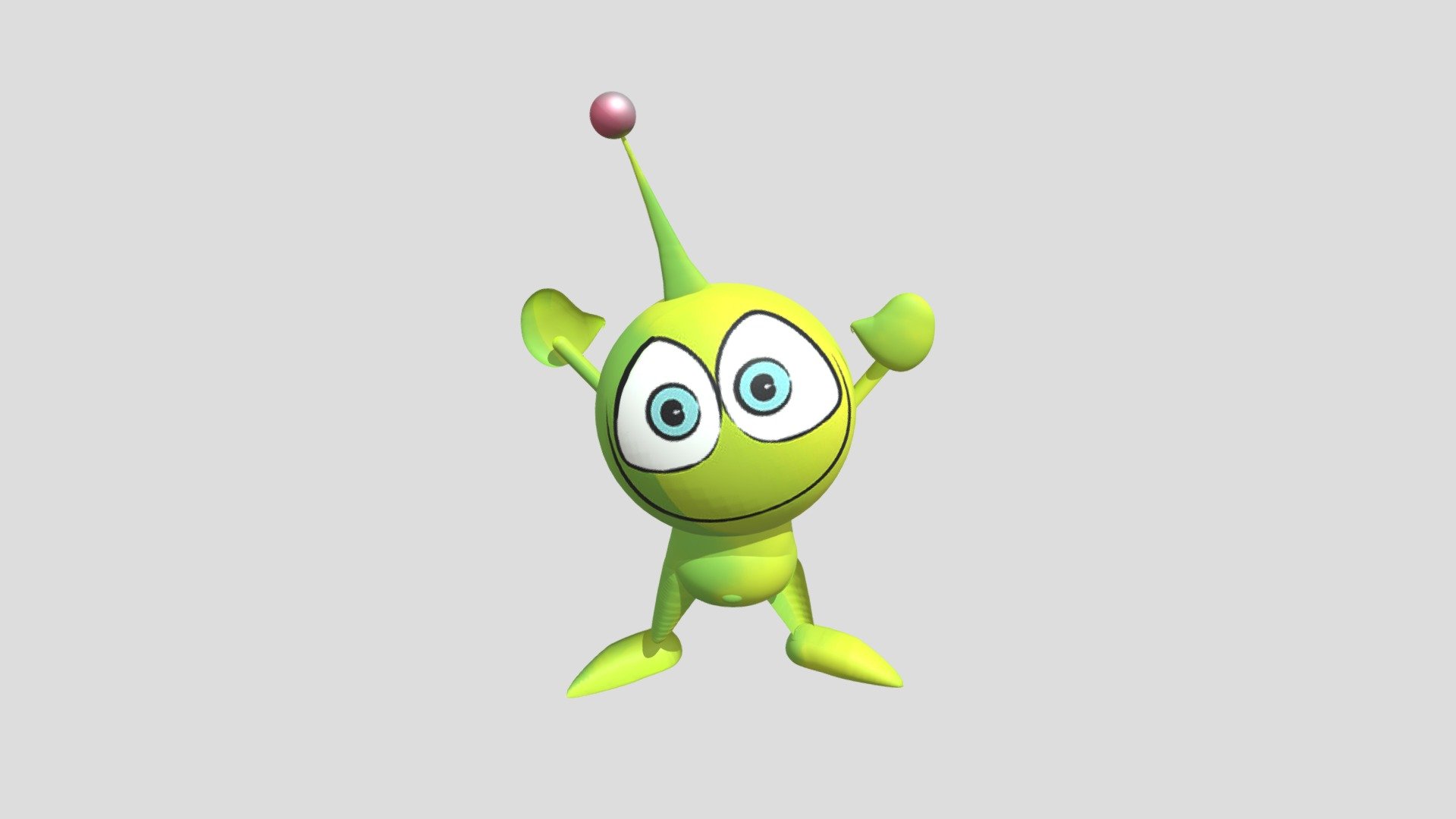 green boy alien vegan pete - download free 3d model pawinc demarerik 28a96c1 3D print model - Mito3D