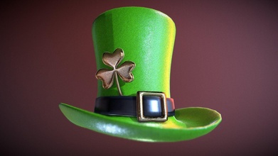 green hat clover st patrick's day - 3d model icestylecg 407ea06 3d print model - Mito3D