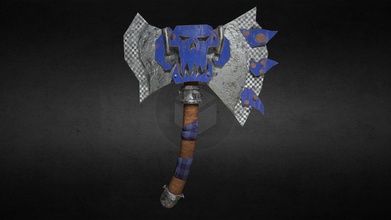 greenskin's axe deathskulls - download free 3d model david's blacksmith boroda742 30149a9 3d print model - Mito3D
