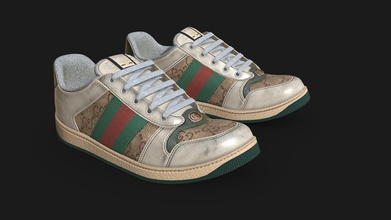 gucci screener sneakers - 3d model 0legator 53e222a polygonal materials objects named appropriately models unwrapped manually 3d print model - Mito3D