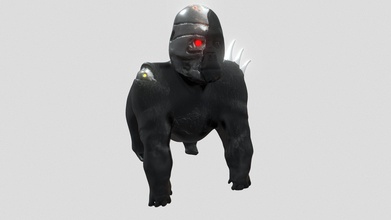 guerrilla gorilla - download free 3d model eric3691215 e9affaf cyborg sculpted blender xppensculptchallenge 3d print model - Mito3D