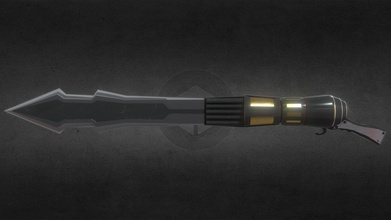 gunblade kory - buy royalty free 3d model haxis 848bd4d 3d print model - Mito3D