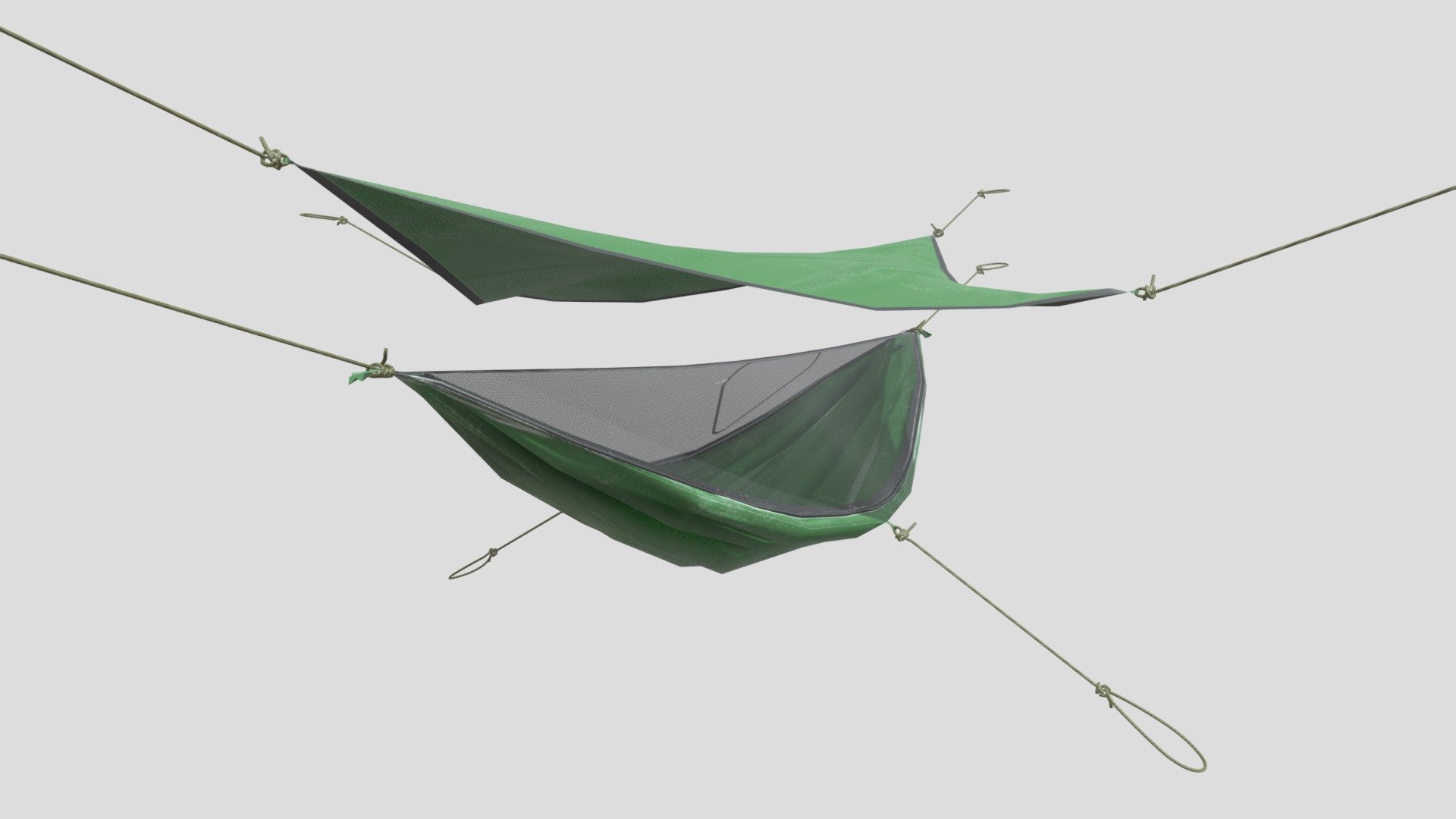 hammock tent - buy royalty free 3d model chakkitpp tent camping fishing event army camp travel holiday outdoor journey rest nature stretch hammock tents outdoors hike 3D print model - Mito3D
