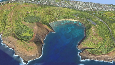 cancer sein baie Honolulu île acheter royalties libre 3d modèle libanciel Hawaii kai photogrammétrie hanum 3d print model - Mito3D