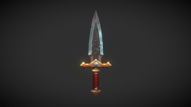 hand painted dagger - 3d model andrewmelfi bfd87b3 3d print model - Mito3D
