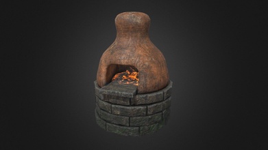 handmade clay oven - buy royalty free 3d model knockcg d98456e props furnace game-ready ue4 unity low-poly pbr 3d print model - Mito3D