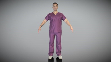 handsome young doctor a-pose 315 - buy royalty free 3d model deep3dstudio 0d7261f 3d print model - Mito3D