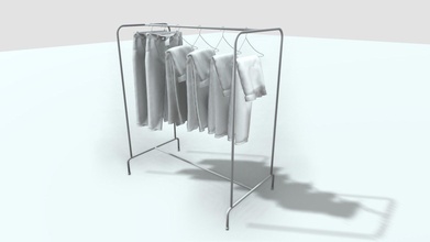 hanged jeans rack 3d model - buy royalty free kopofx b11b080 3d print model - Mito3D