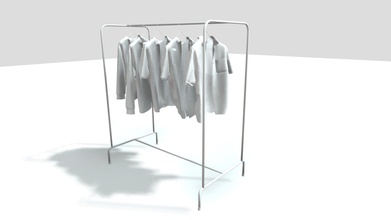 hanged shirts rack 3d model - buy royalty free kopofx 1b63f42 3d print model - Mito3D
