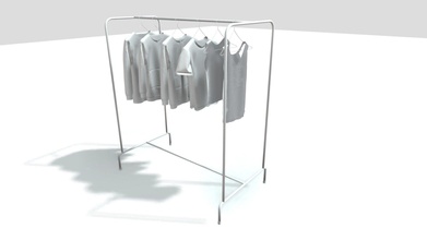 hanged tshirts cloth rack 3d model - buy royalty free kopofx ec7d851 3d print model - Mito3D