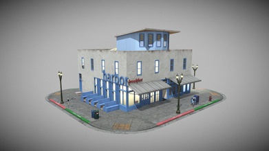 harbor breakfast building - 3d model raphael escamilla raffey 5a7968c modeled texured local located little italy san diego used 3ds max substance painter 3d print model - Mito3D