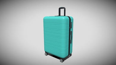 hardside spinner travel luggage suitcase - buy royalty free 3d model lugaria 8867743 trolley bag airport rolling briefcase carryon baggage 3d print model - Mito3D