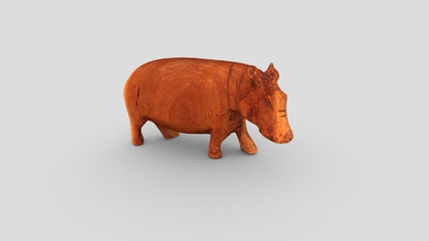 hardwood hippo figurine - download free 3d model nik nikska 36b3166 3d print model - Mito3D