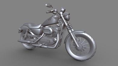 harley davidson sporcu 883 hazır Yazdır stl satın almak telif Bedava 3d model sim3d simed bisiklet baskı Sıcak tekerlekler motor sla minyatür motosiklet klasik Toplamak Amerikan xl 3d print model - Mito3D