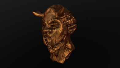 head sketch 003 brain horns - bronze 3d model chaitanya krishnan chaitanyak 5f94736 3d print model - Mito3D