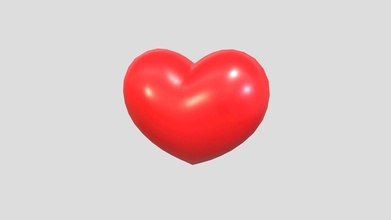 Herz Kaufen Lizenzgebühren frei 3d Modell Bariacg Symbol rot Formen gestalten Valentinstag Liebe Lieblings Emoji 3d print model - Mito3D