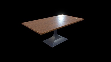 hector dining table walnut wood - buy royalty free 3d model sr surajrai18sr 1a5b87e 3d print model - Mito3D