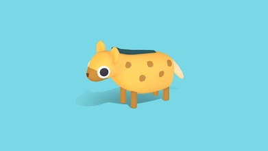 heh hyena - quirky series buy royalty free 3d model omabuarts studio toon cute animals poly animated simple rigged 3d print model - Mito3D