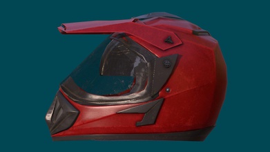 helmet off road - 3d model samuraix13 a8ea8a7 low poly pbr texturing polycount under 1000 3d print model - Mito3D