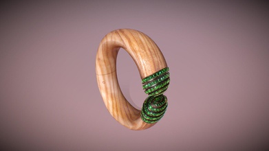 hemmerle wood emerald bracelet - 3d model isostopy bc15949 fourth generation family run house vanguard jewellery design each jewel conceived unique original work art all made onsite nothing outsourced every piece hand-crafted entirely bespoke 3d print model - Mito3D
