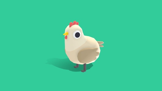 hen - quirky series buy royalty free 3d model omabuarts studio toon cute pack farm wacky animal animated simple rigged 3d print model - Mito3D