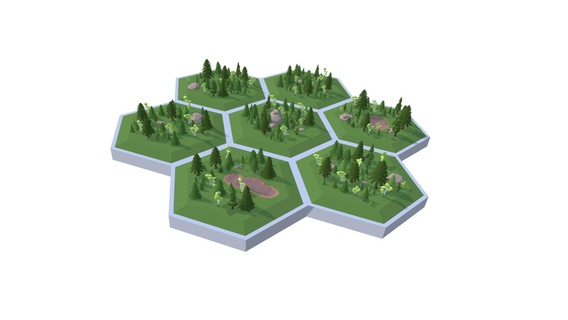 verhexen Welt Wald Kaufen Lizenzgebühren frei 3d Modell visiongear Studios studios Bäume Baum Mixer Lowpoly Umgebung 3d print model - Mito3D