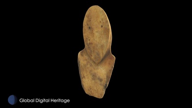 hh02-60 ivory figurine hot springs village ak - download free 3d model global digital heritage globaldigitalheritage 32a6704 carving human figure port moller alaska cat 15l house 1 floor okada excavations hh02 dated 500-850 ce site massive shore peninsula side southern bering sea excavated several different teams over last 100 years main occupations 2000 bce-1000 bce 800 artifacts presented result research conducted under grants nsf 0137756 1204020 1139266 1321411 h maschner principal investigator original digitizing work done ivl id st univ subsequent processing completed 3d print model - Mito3D